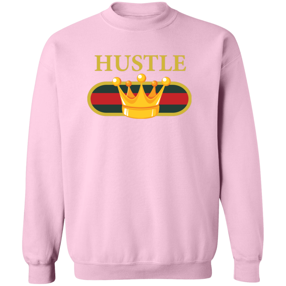 Crown Hustle Premium Crewneck Pullover Sweatshirt - Hustle Everything
