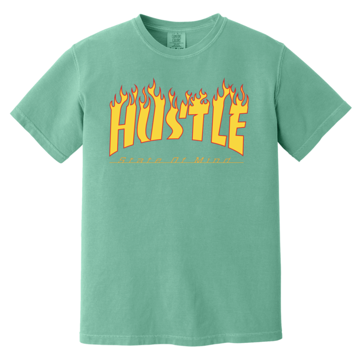 Hustle Flame Heavyweight T-Shirt - Hustle Everything