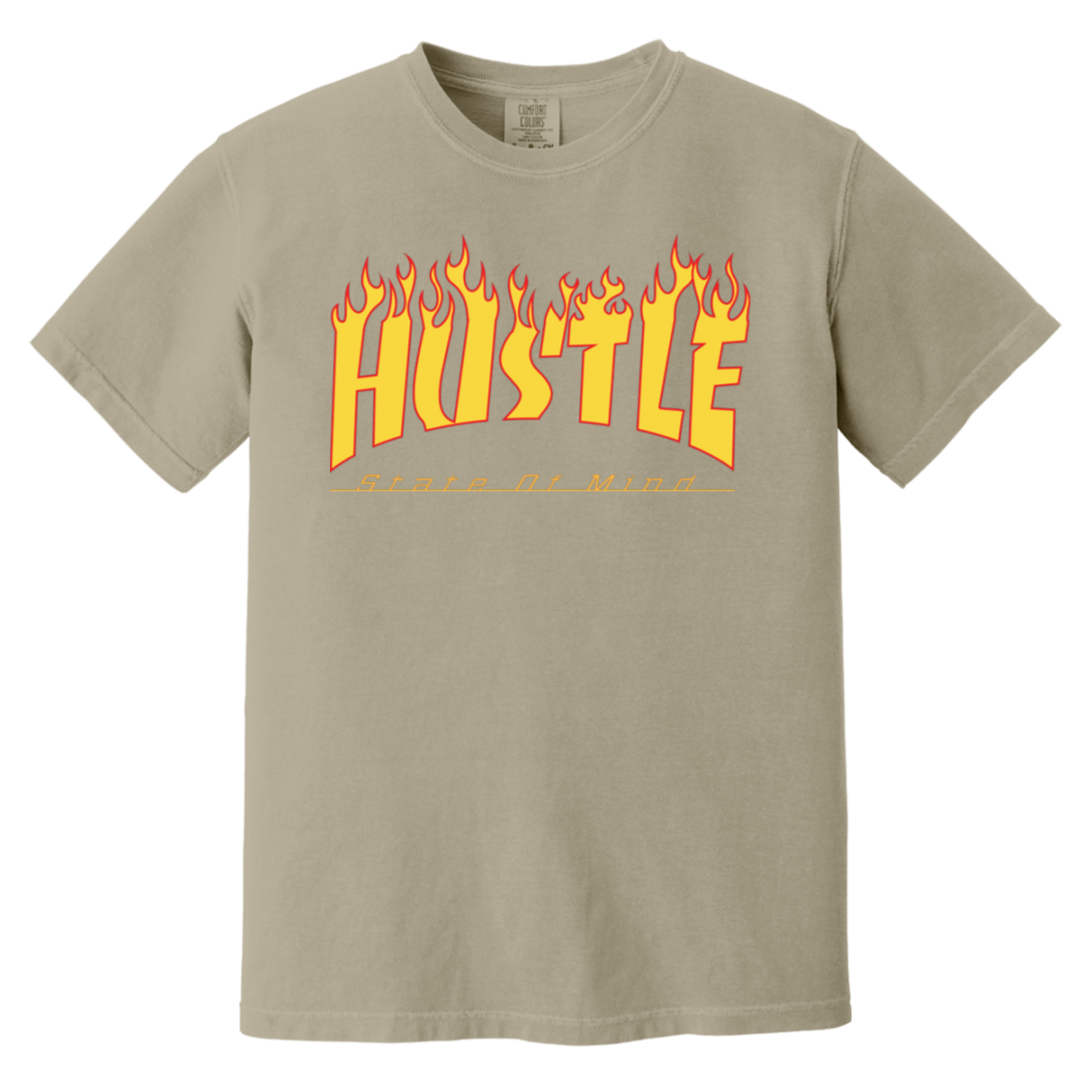 Hustle Flame Heavyweight T-Shirt - Hustle Everything