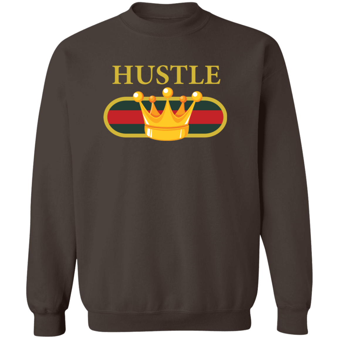 Crown Hustle Premium Crewneck Pullover Sweatshirt - Hustle Everything