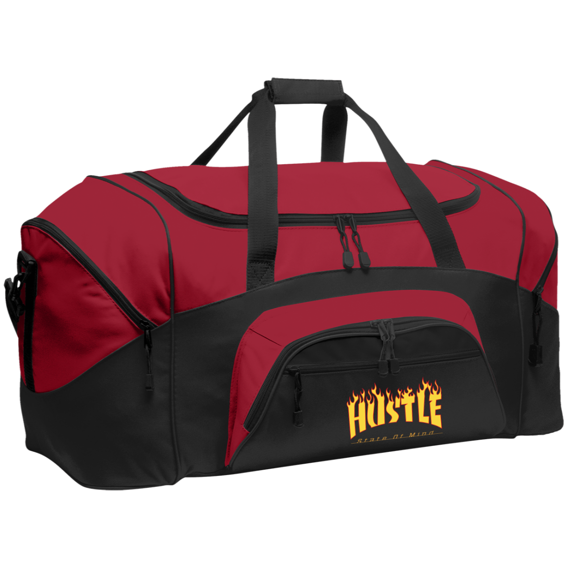 Hustle Flame Colorblock Sport Duffel - Hustle Everything