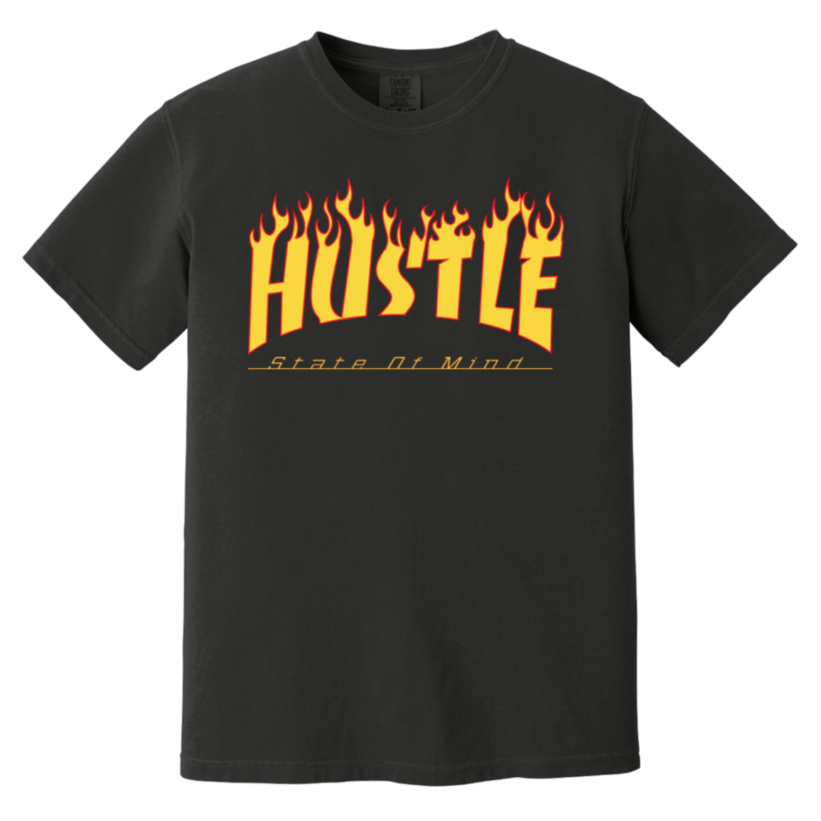 Hustle Flame Heavyweight T-Shirt - Hustle Everything