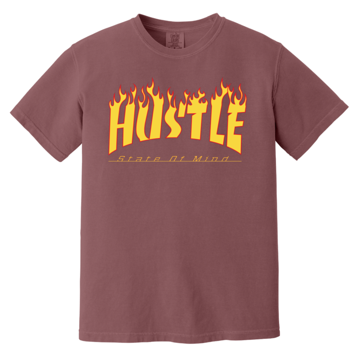 Hustle Flame Heavyweight T-Shirt - Hustle Everything