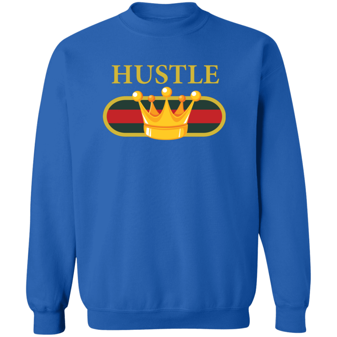 Crown Hustle Premium Crewneck Pullover Sweatshirt - Hustle Everything