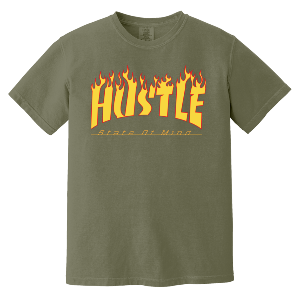 Hustle Flame Heavyweight T-Shirt - Hustle Everything