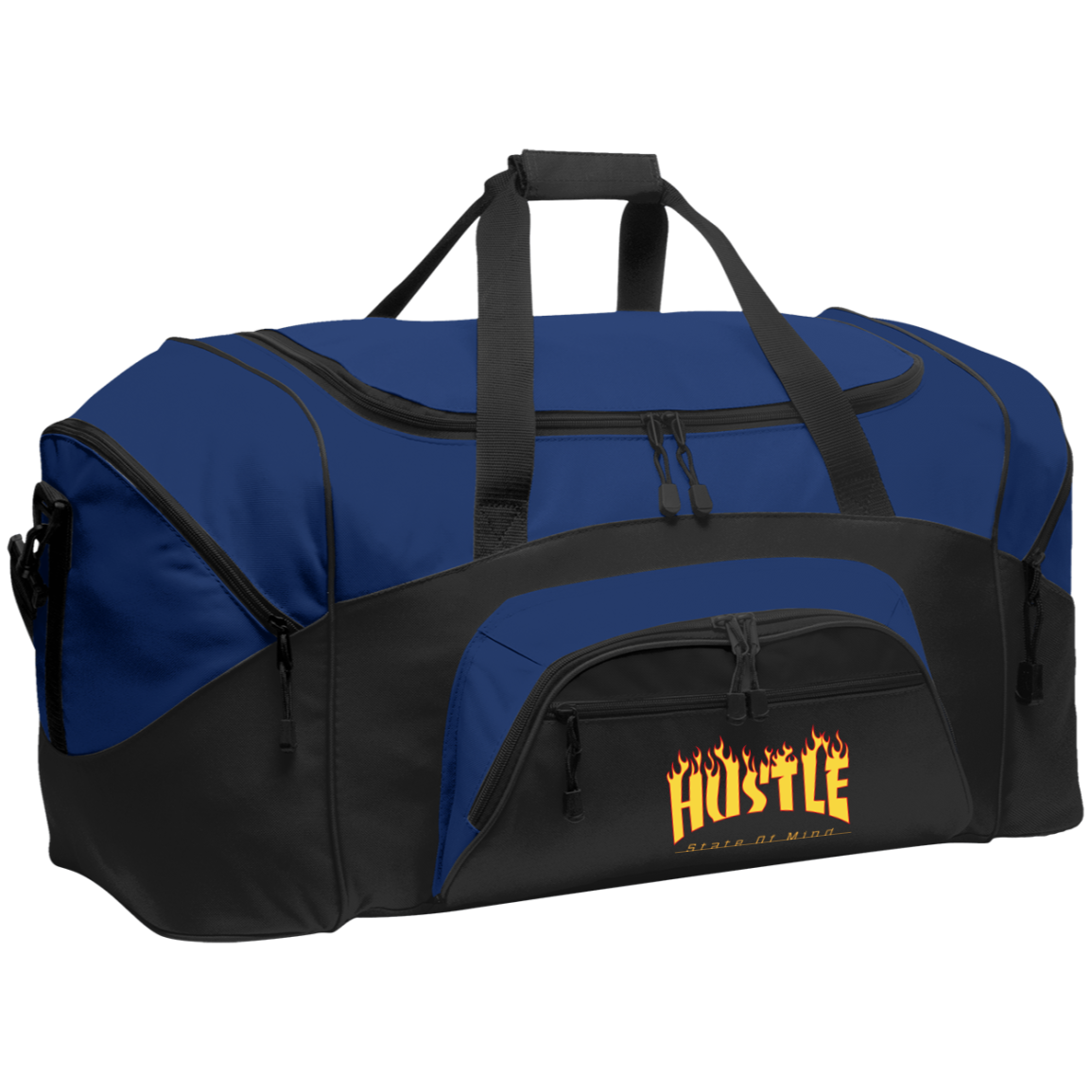 Hustle Flame Colorblock Sport Duffel - Hustle Everything