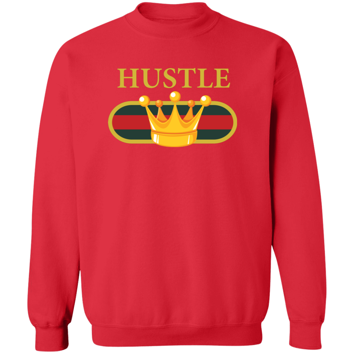 Crown Hustle Premium Crewneck Pullover Sweatshirt - Hustle Everything