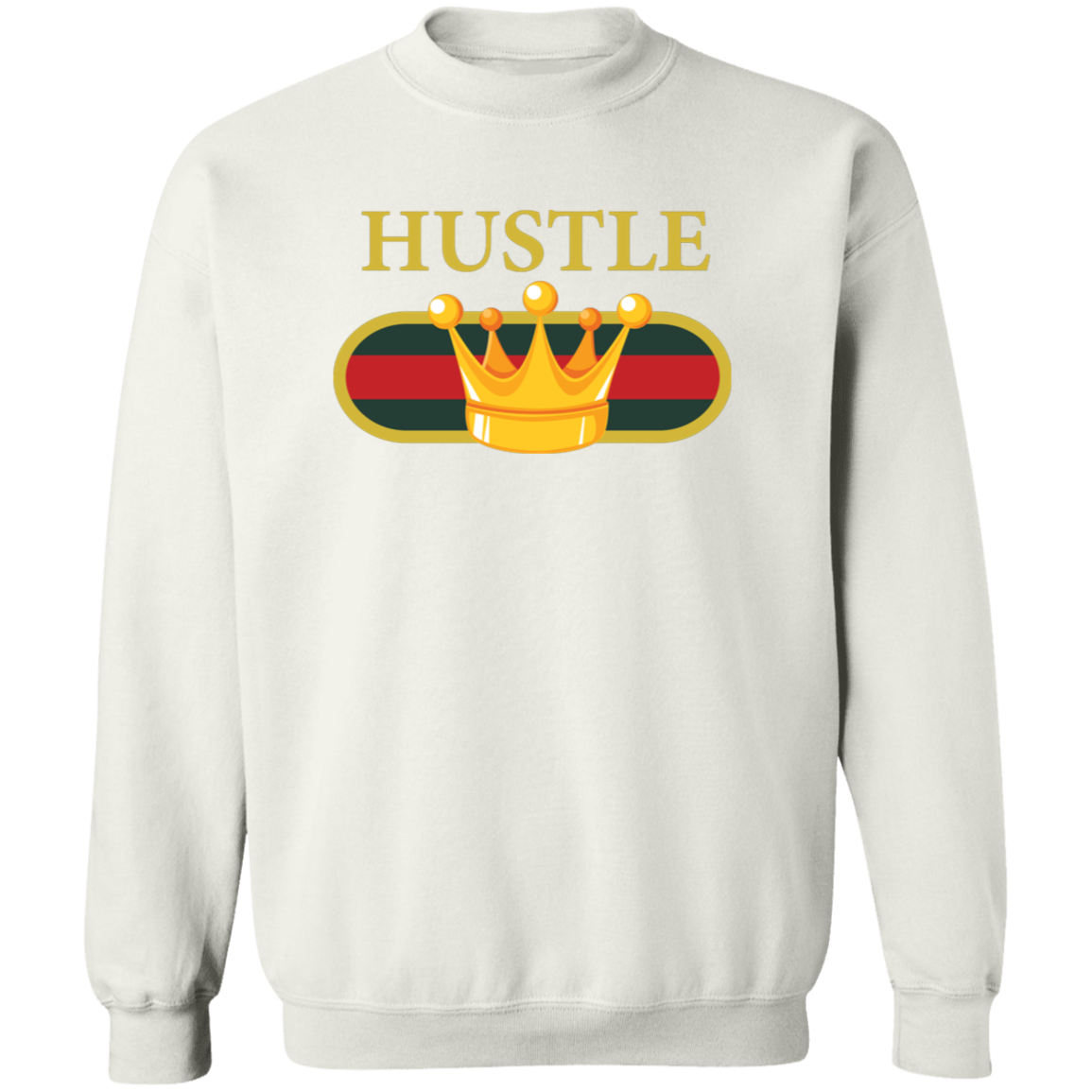 Crown Hustle Premium Crewneck Pullover Sweatshirt - Hustle Everything