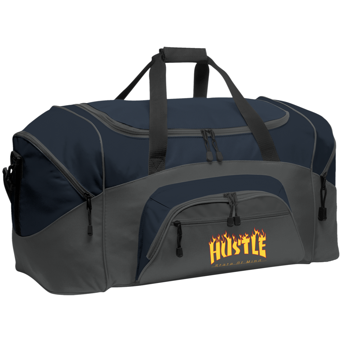 Hustle Flame Colorblock Sport Duffel - Hustle Everything