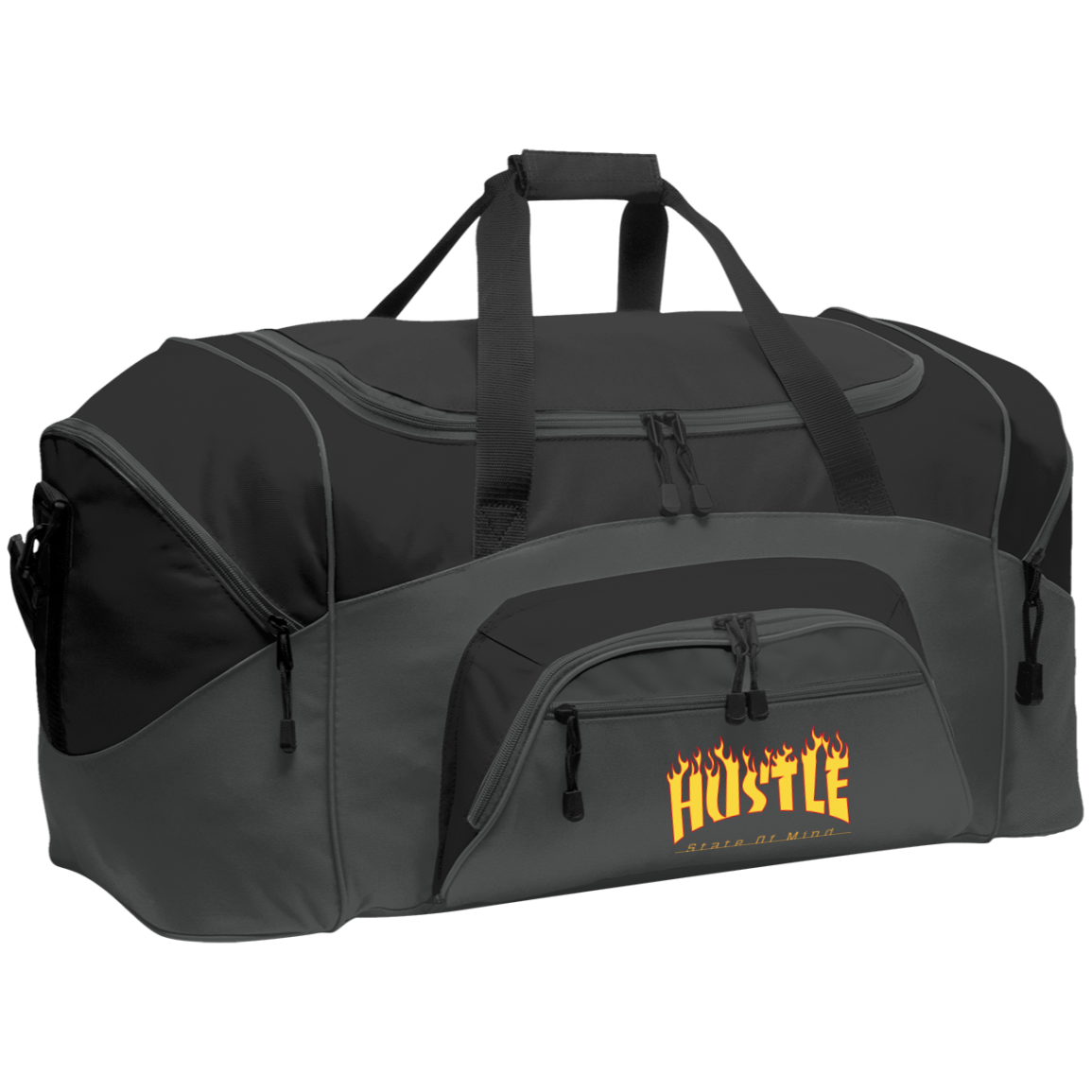 Hustle Flame Colorblock Sport Duffel - Hustle Everything