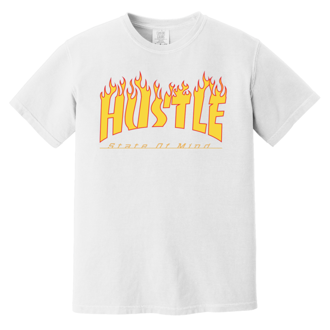 Hustle Flame Heavyweight T-Shirt - Hustle Everything