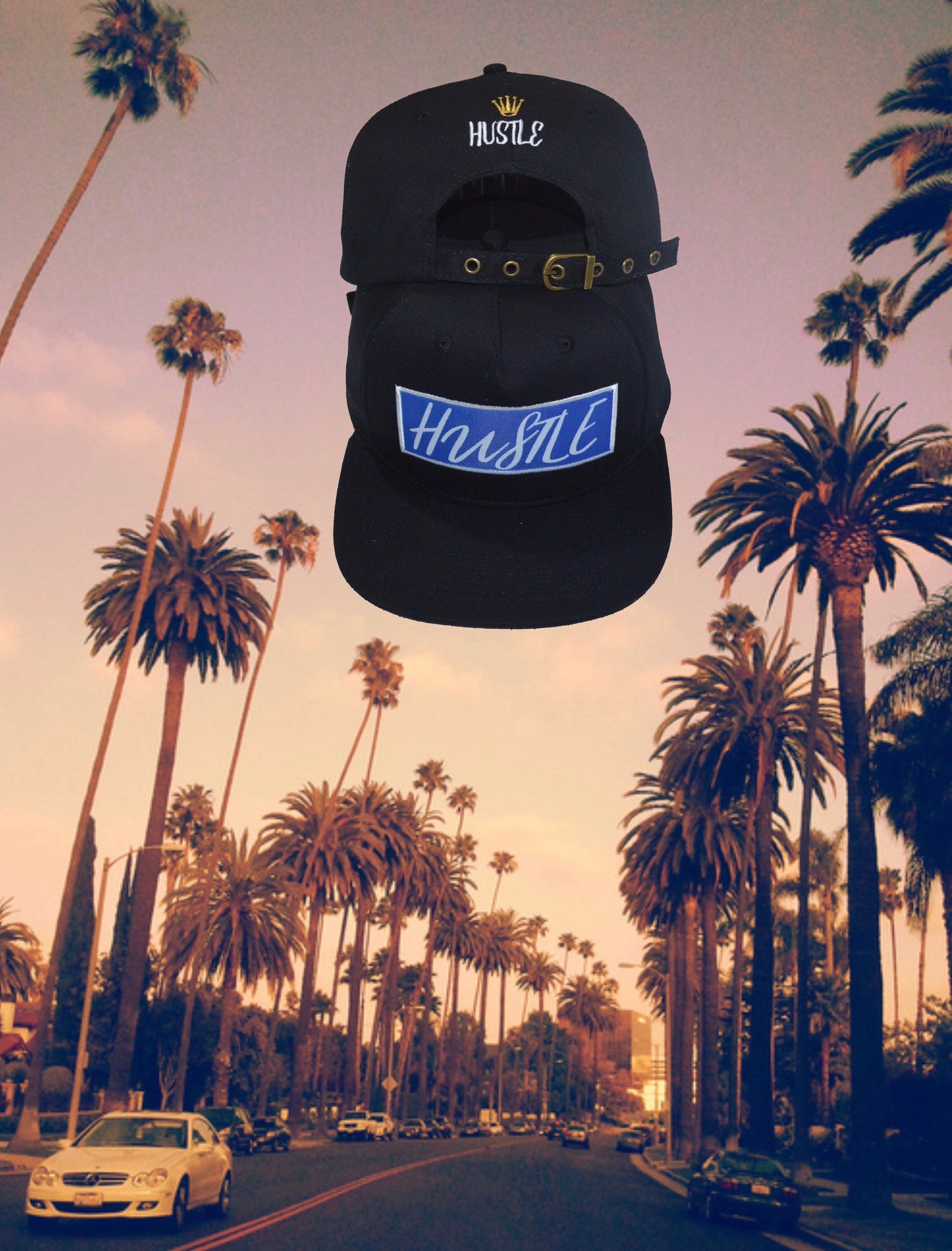 Headwear - Hustle Blue Patch Box Logo Snapbacks - Hustle Everything