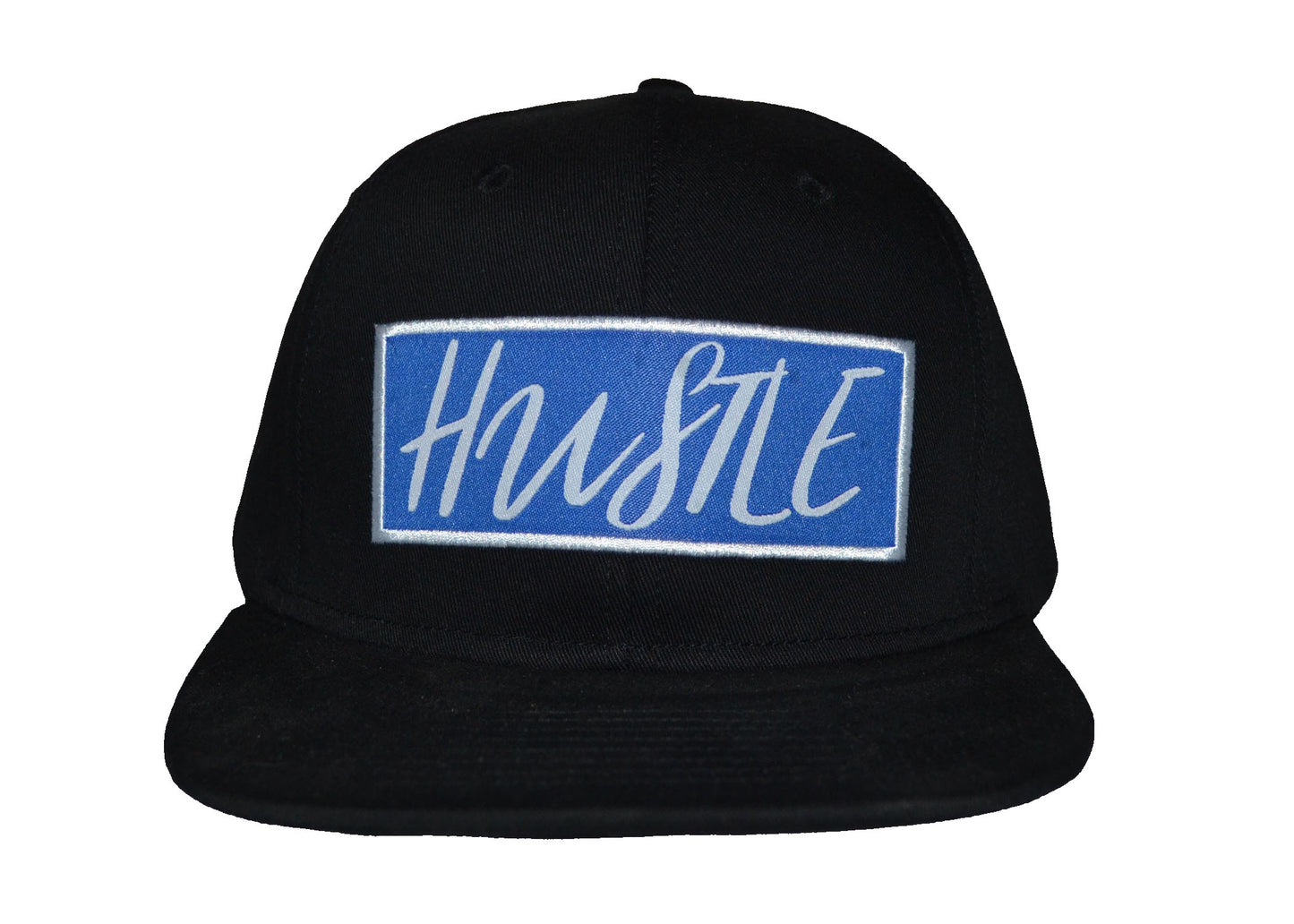 Headwear - Hustle Blue Patch Box Logo Snapbacks - Hustle Everything