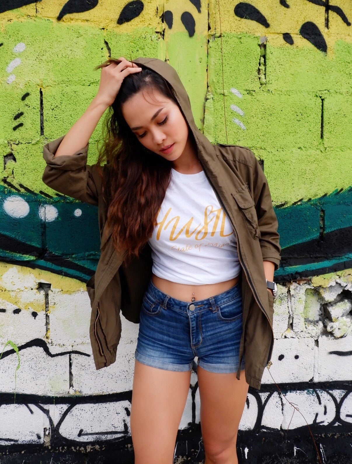 T-Shirt - White Hustle State of Mind - Hustle Everything
