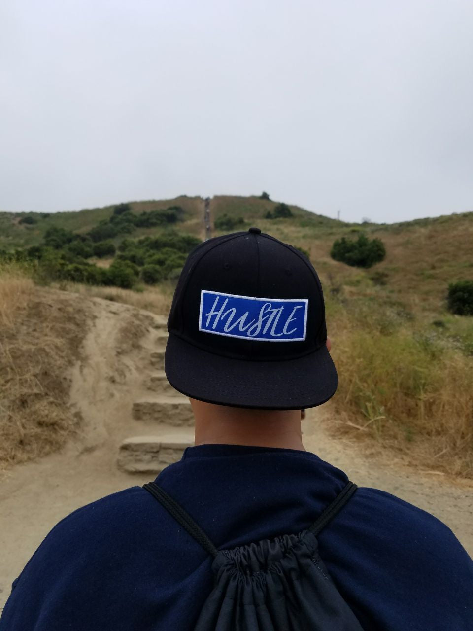 Headwear - Hustle Blue Patch Box Logo Snapbacks - Hustle Everything