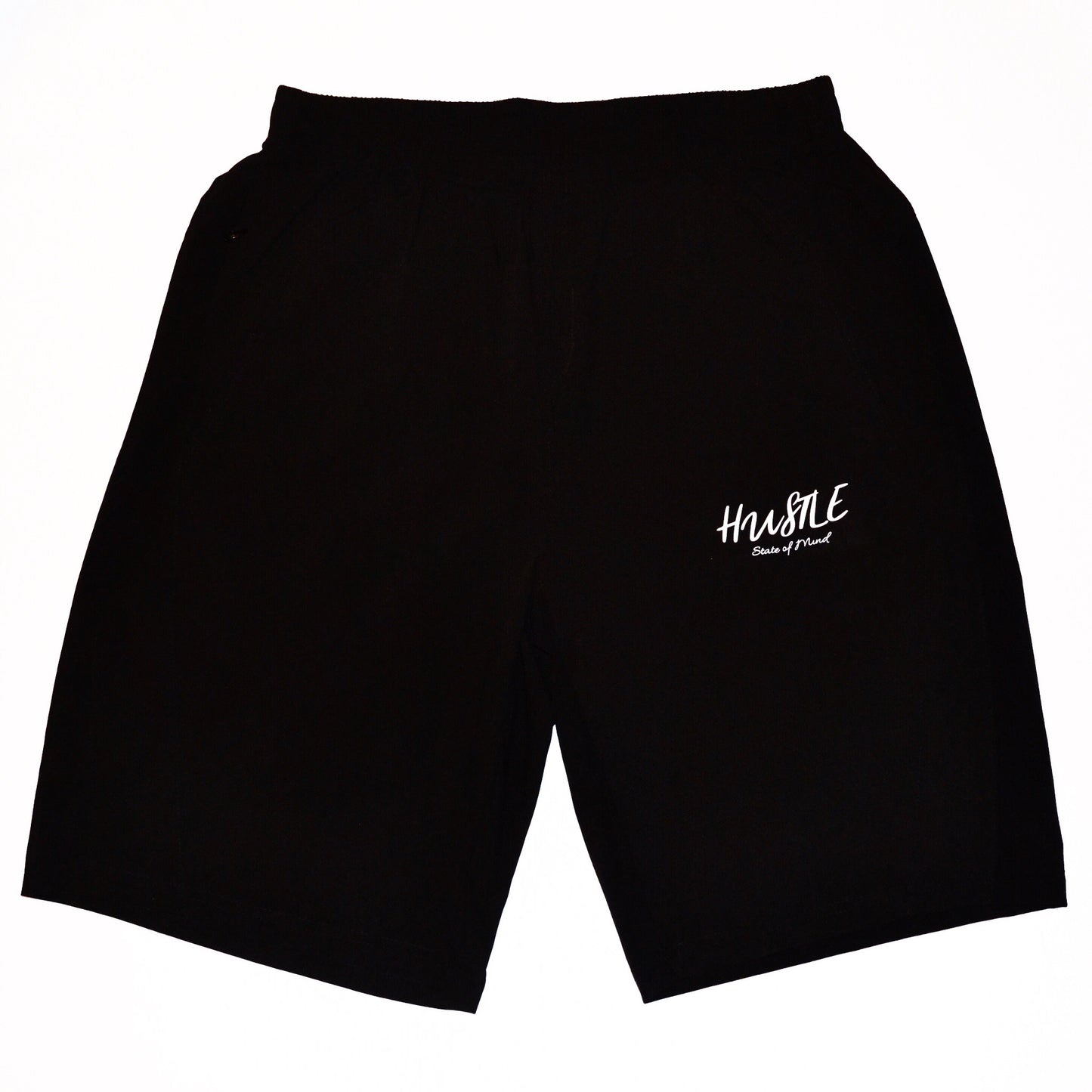 Shorts - Black Hustle State of Mind Zippered Pocket - Hustle Everything