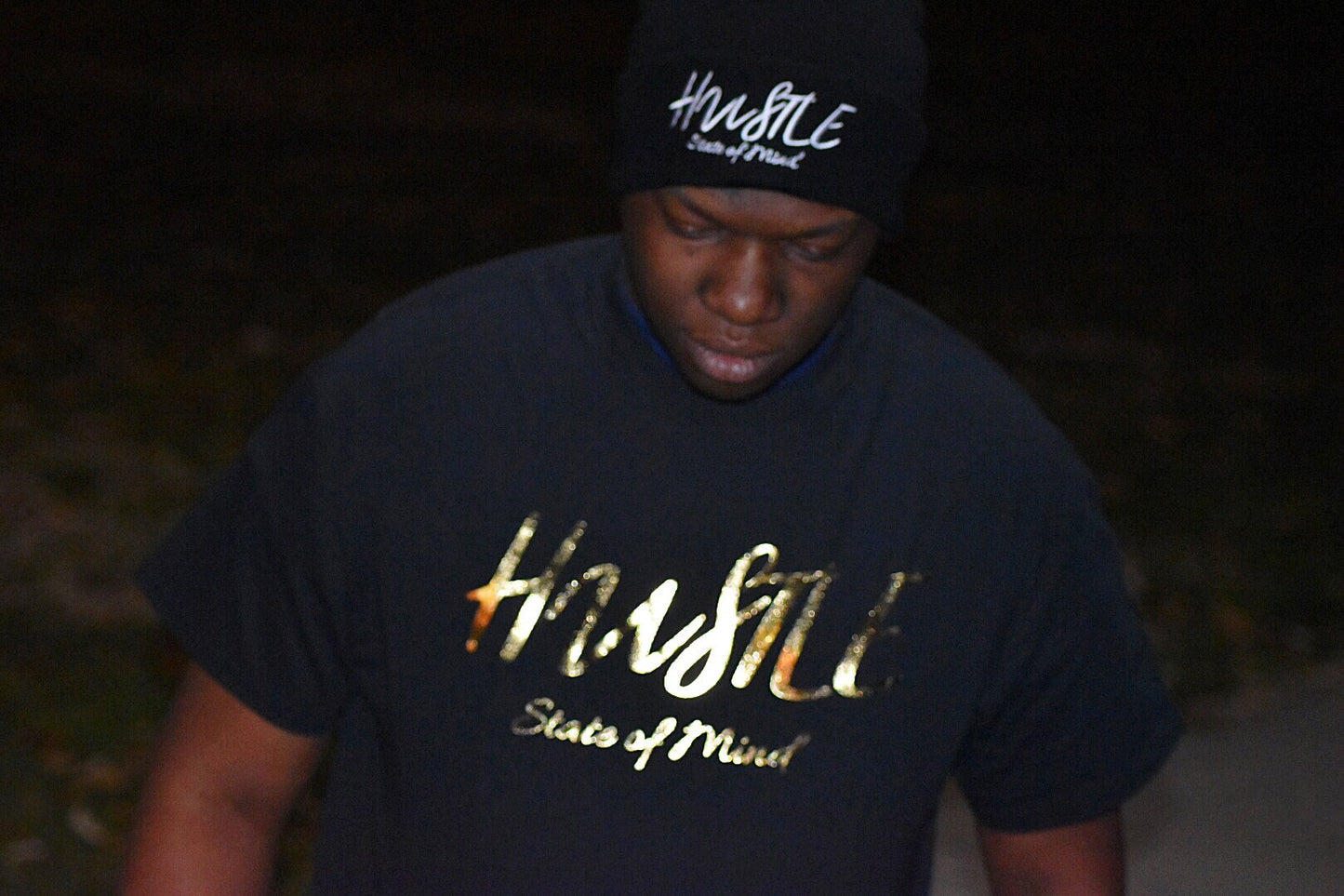 T-Shirt - Navy Hustle State of Mind - Hustle Everything