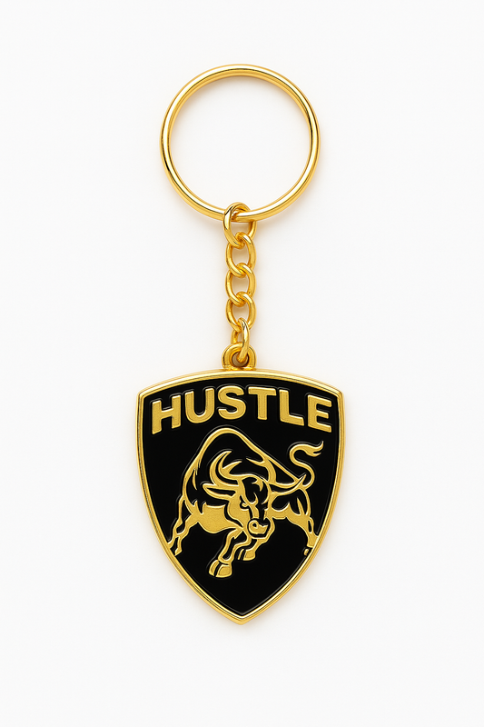 Hustle Everything Bull Market Keychain