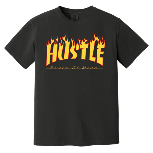 Hustle Flame Heavyweight T-Shirt - Hustle Everything