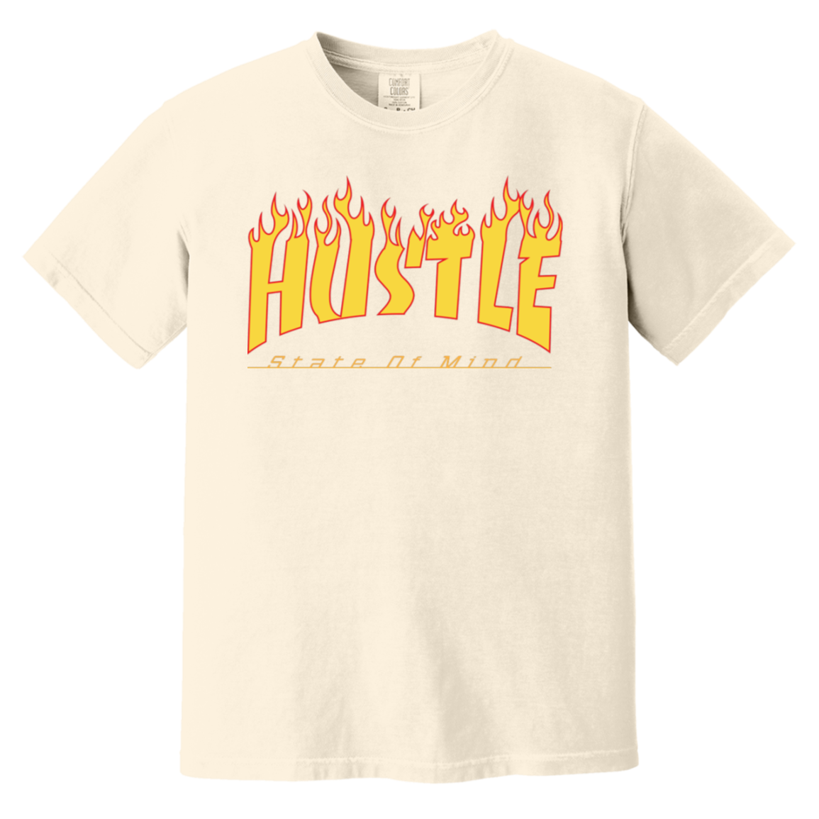 Hustle Flame Heavyweight T-Shirt - Hustle Everything