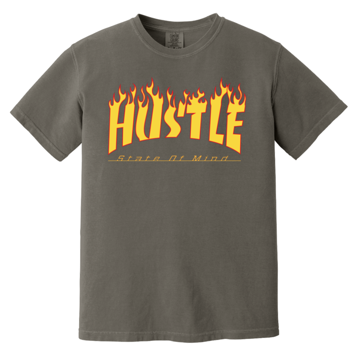 Hustle Flame Heavyweight T-Shirt - Hustle Everything