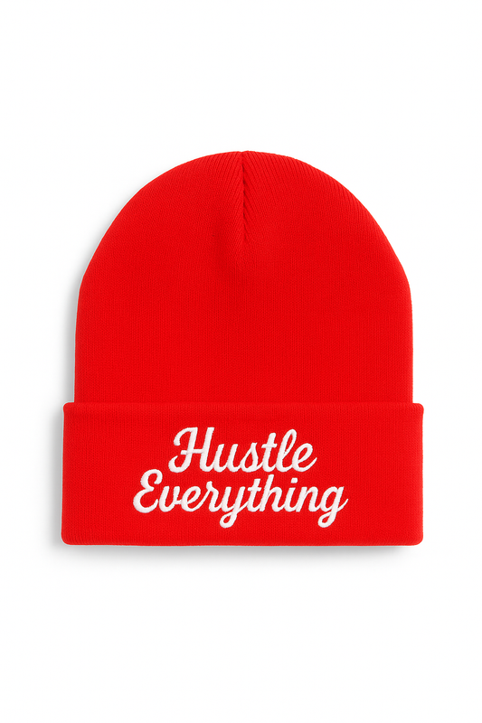 Hustle Everything Embroidered Beanie