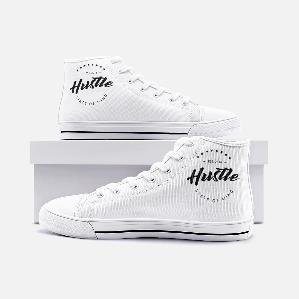 Star Hustle Unisex High Top Canvas Shoes - Hustle Everything