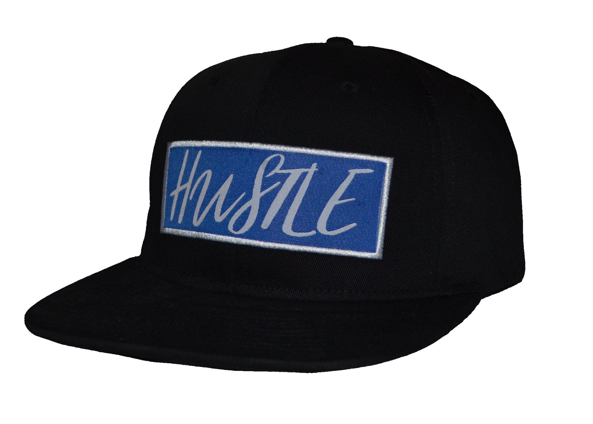 Headwear - Hustle Blue Patch Box Logo Snapbacks - Hustle Everything