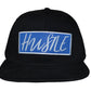 Headwear - Hustle Blue Patch Box Logo Snapbacks - Hustle Everything
