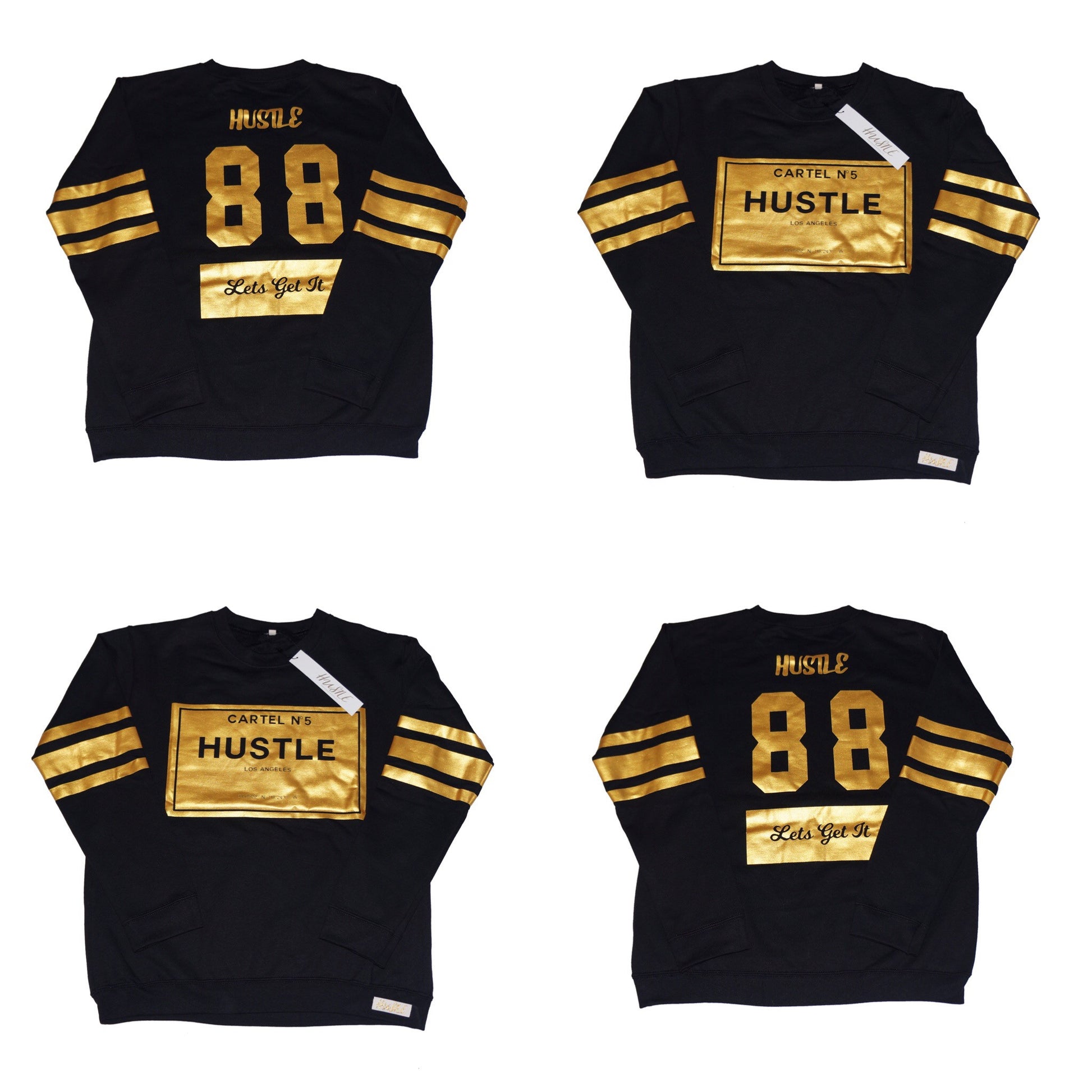 Sweater - Cartel No. 5 Sweater Black & Gold - Hustle Everything