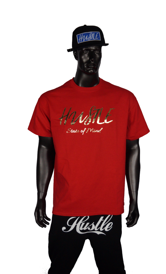 T-Shirt - Blood Red Hustle State of Mind - Hustle Everything