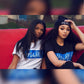 T-Shirt - Large Box Logo Silver Hustle on White - Hustle Everything