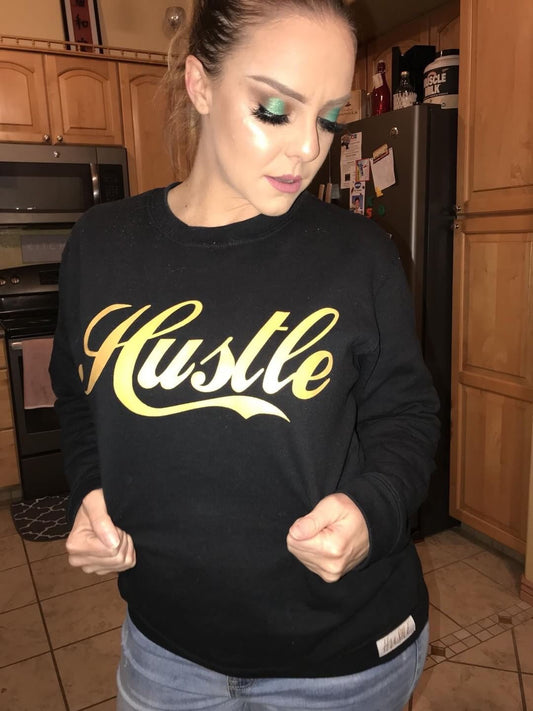 Sweater - Hustle 2.0 Crewneck in GOLD foil - Hustle Everything