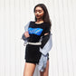 T-Shirt - Large Box Logo Silver Hustle on Black - Hustle Everything